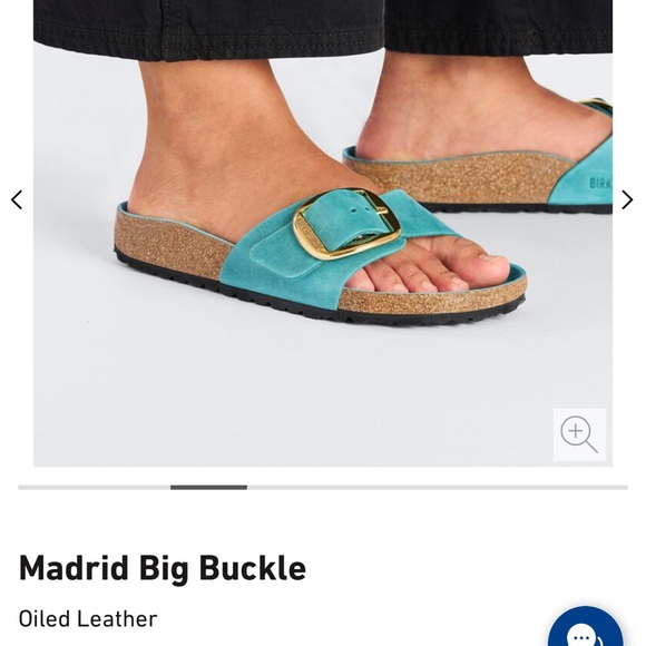 Madrid big buckle birkenstock sandals in biscay bay - Picture 7 of 10